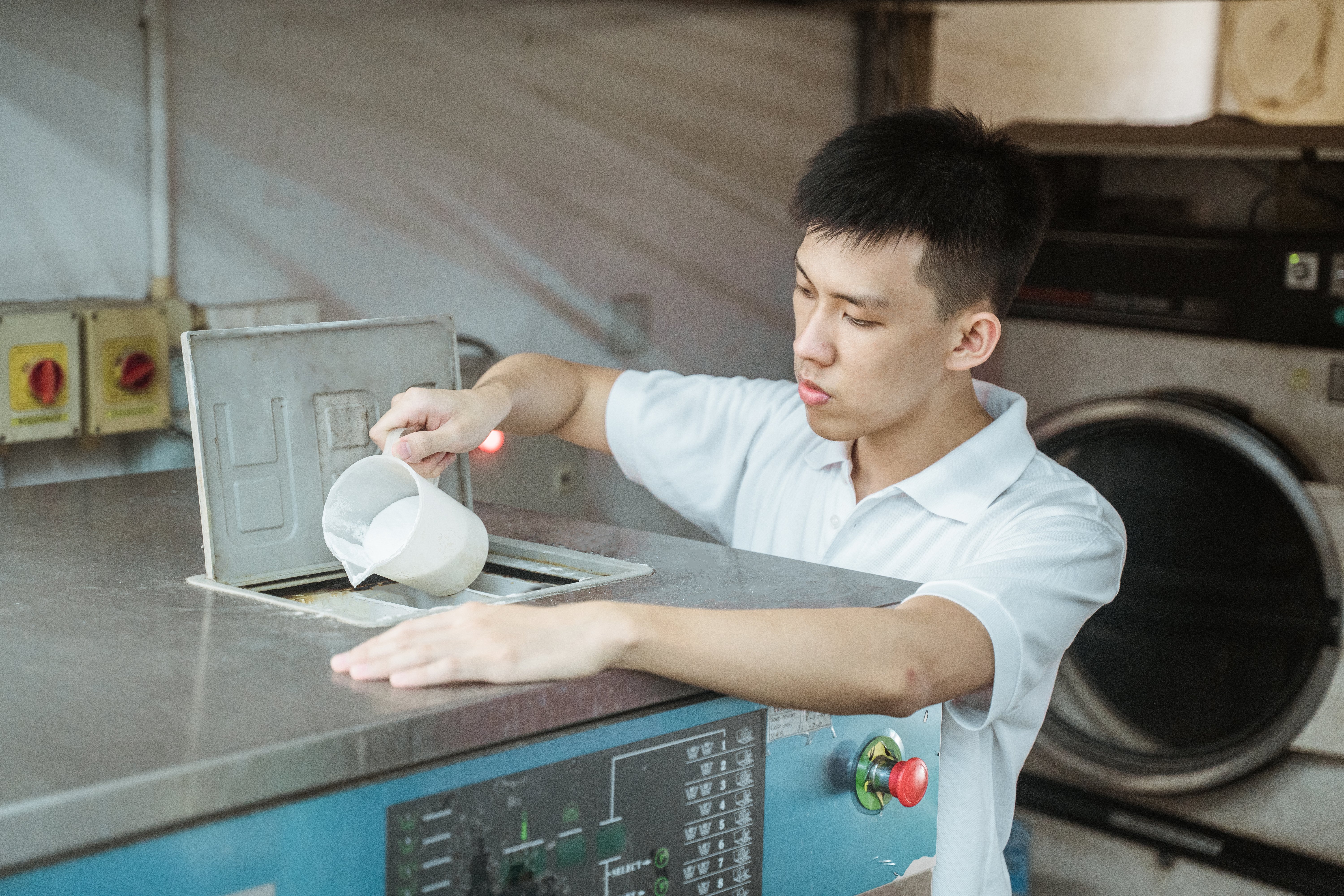 Commercial laundry process